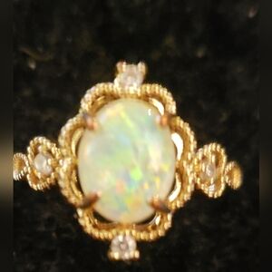 Elegant Gold Opal Ring